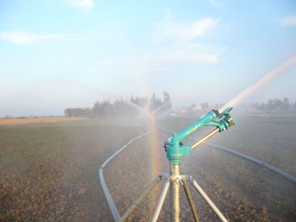 Afbeelding van Yuzuak Impulssproeier met statief, 1.5" inch cirkelsproeier met drie voet, JET35 gazonsproeier, driepootstatief, grote oppervlakken, gedeeltelijke cirkelsproeier, swinghendelsproeier, sproeier