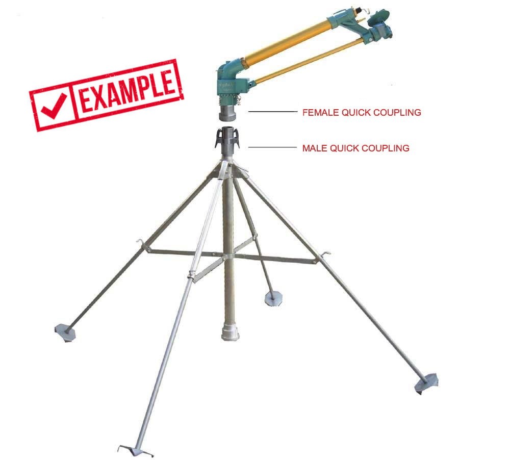 Immagine di Irrigatore a Settore con Treppiede, Irrigatore Battente 2" Pollici Irrigatore ad Impulsi, JET50 Irrigatori Settori, Irrigatore circolare…