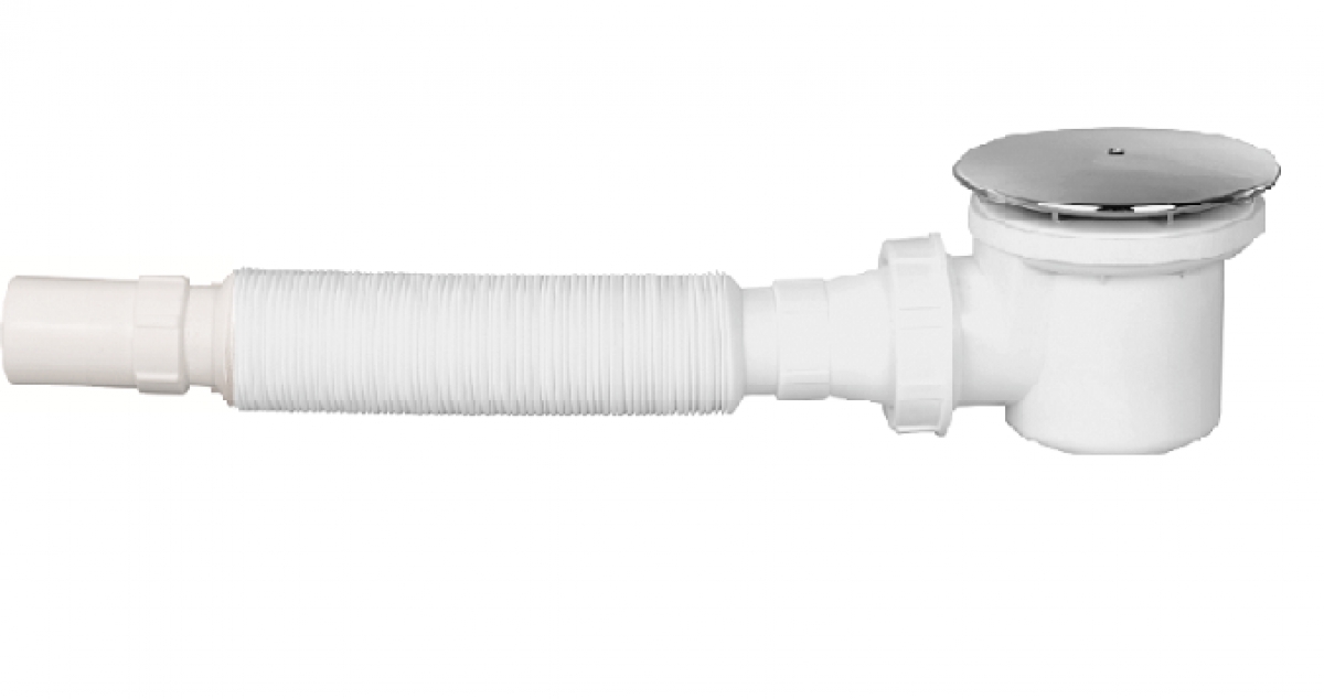 Afbeelding van Ablaufgarnitur 28404 Dusche 60mm DN32 mm Siphon mit Geruchsstop